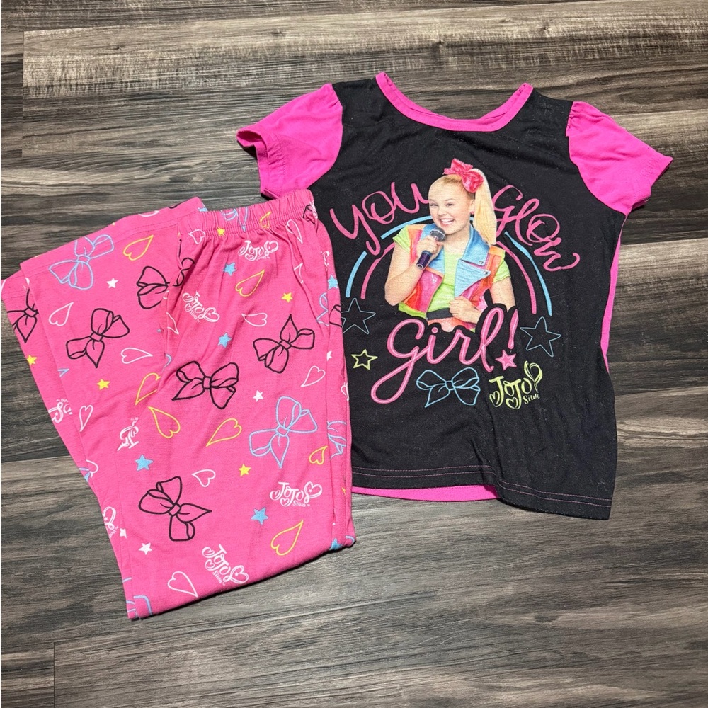 ✨3 for $15✨ Nickelodeon JoJo Siwa Pink & Black Short Sleeve Pajama Set